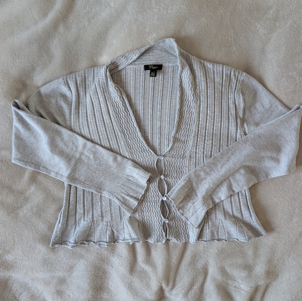 3/$30 Light Gray Cardigan Sweater
